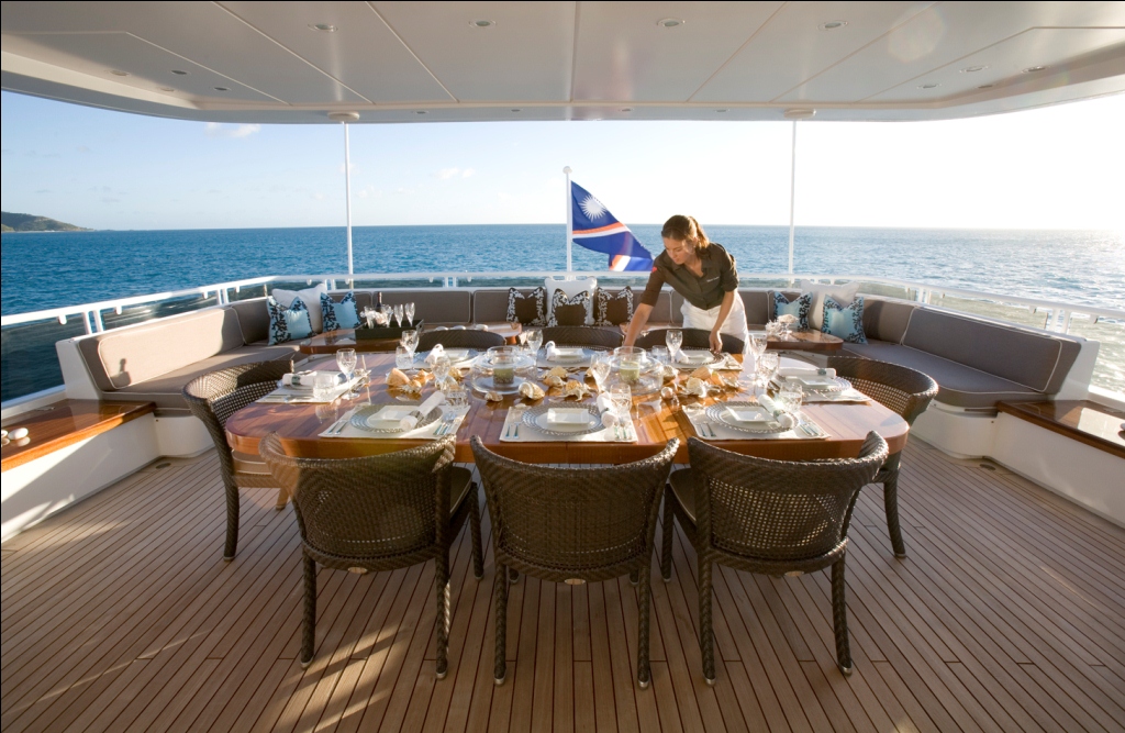 LUXURY YACHT TABLE SETTING Outdoor furniture sets, Luxury yachts